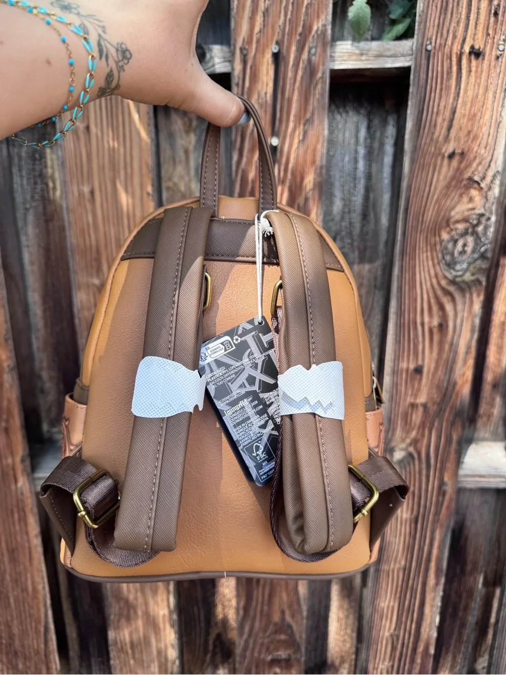 Loungefly Pixar Coco Brown Faux Leather Mini Backpack